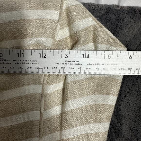 Banana Republic Womens Dress Size 0 Tan White Stripe Lined Blend Sleeveless - Picture 10 of 12